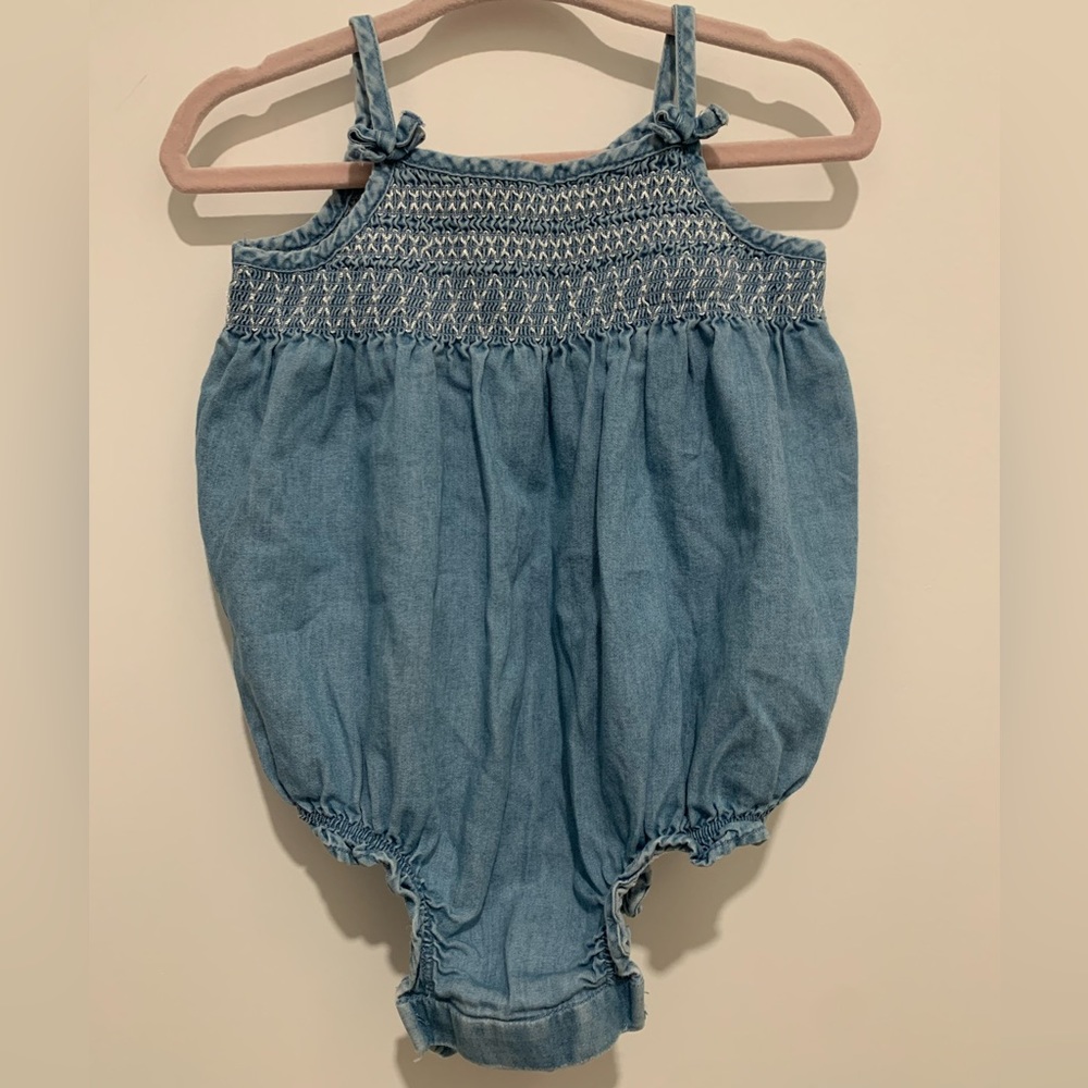 Gap denim romper. Size 12-18 months.